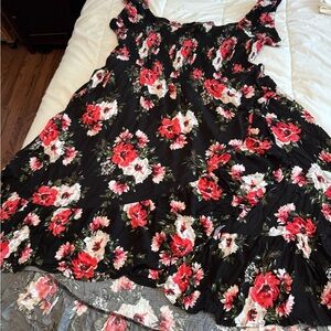 torrid Black Floral Smocked Top Dress